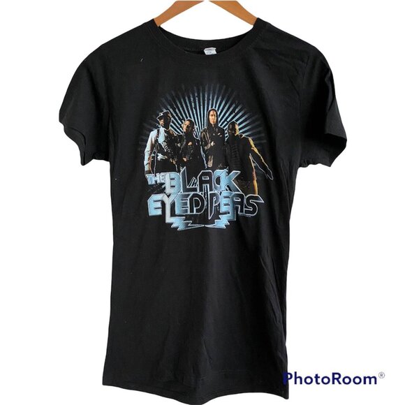 Tultex Tops - Black Eyed Peas Tour Black T-Shirt Women's Juniors 2XL Music Band New Tultex